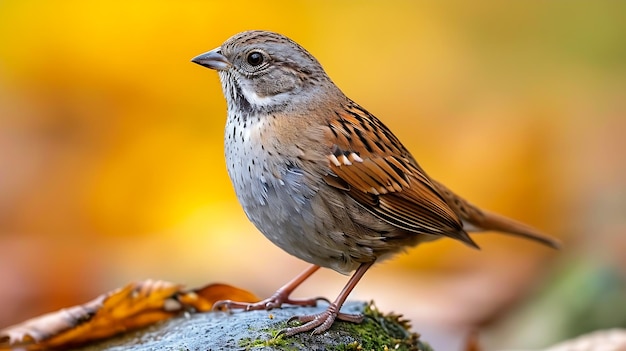 Foto una vista de un hermoso pájaro de dunnock