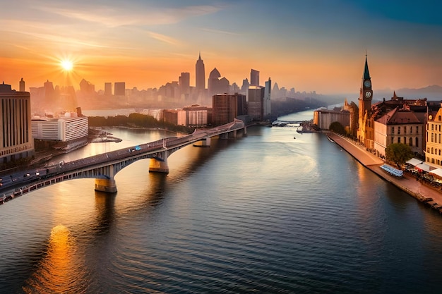 Una vista del horizonte de filadelfia desde el horizonte de filadelfia