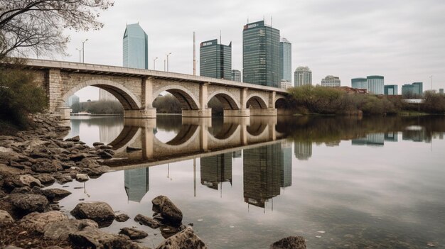 Una vista del horizonte del río schuylkill.