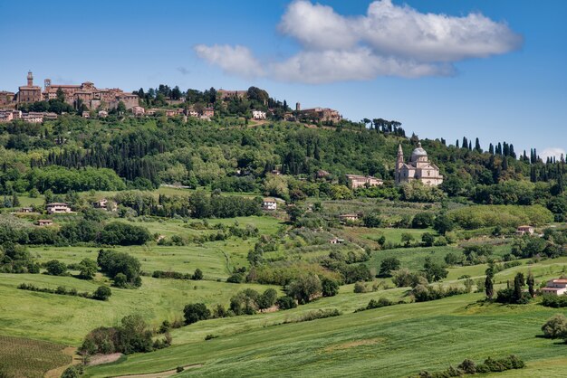 Foto vista de la iglesia de san biagio en montepulciano