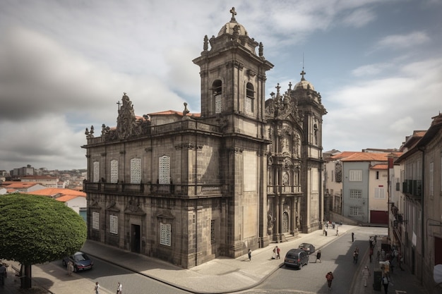 Una vista de la iglesia de san sebastián desde la calle