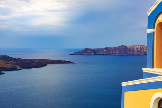 Foto una vista impresionante de santorini