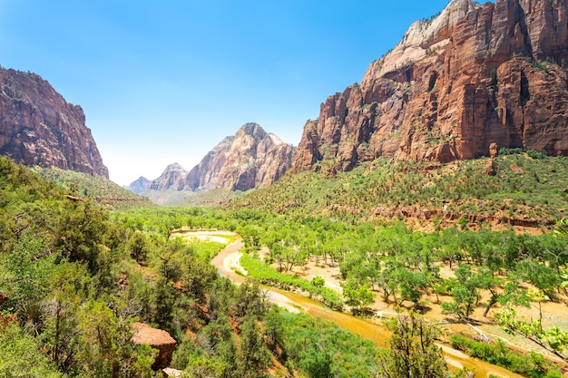 Vista incrível do cânion no Parque Nacional de Zion