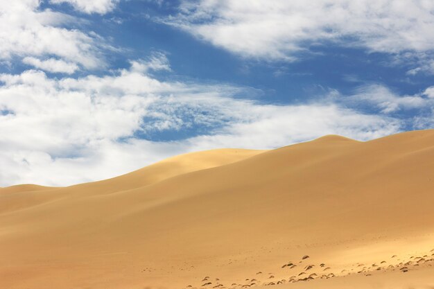 Vista incrível para a duna 7. namíbia, áfrica