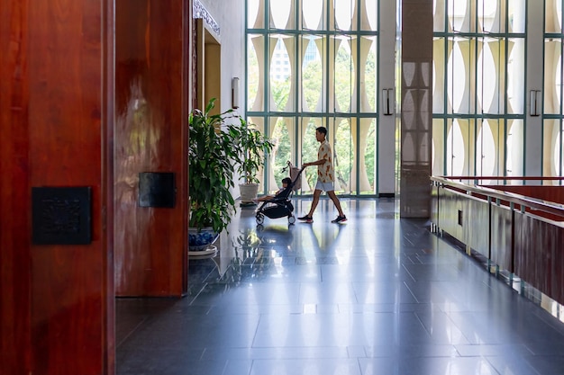 Foto vista interior do palácio da independência, um famoso museu de história na cidade de ho chi minh, vietnã