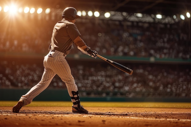 Vista interna de un home run en el béisbol generado por AI