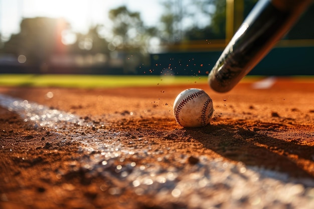 Vista interna de un home run en el béisbol generado por AI