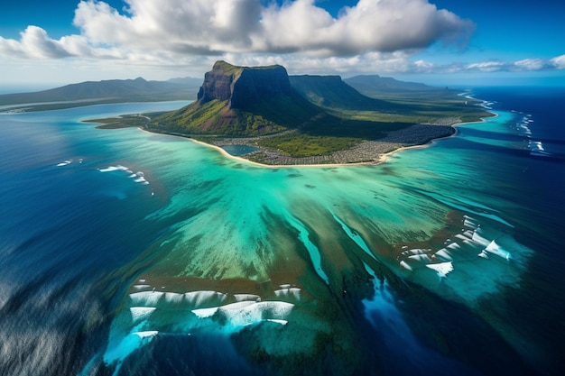 Una vista de la isla del paraíso.