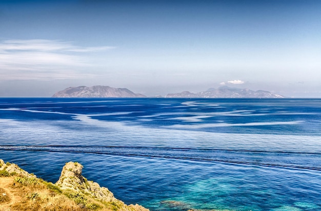 Foto vista de las islas eolias italia