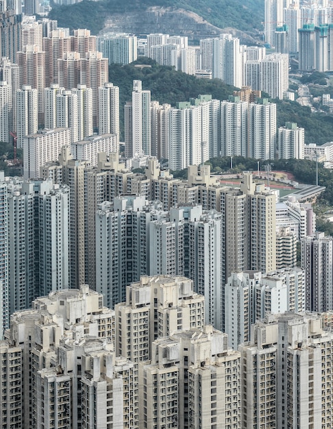 Vista de Kowloon desde la colina de Lion Rock