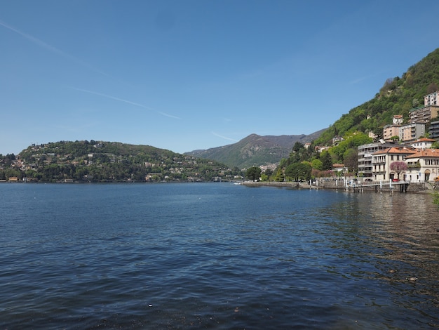 Vista del lago de Como