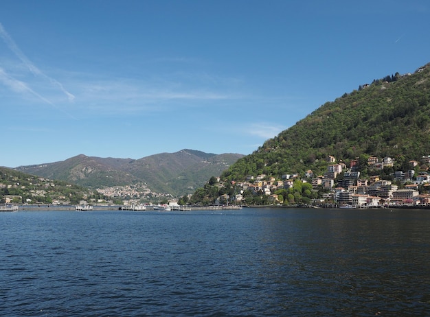 Vista del lago de Como