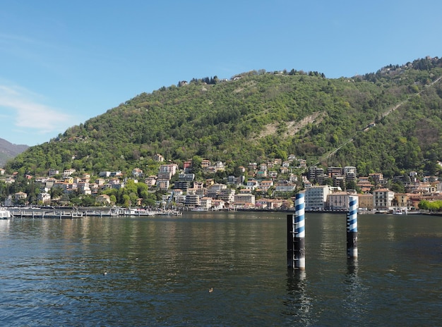 Vista del lago de Como