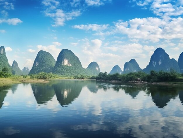 Vista del lago Guilin