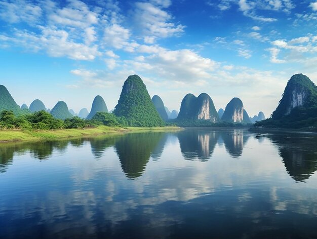 Vista del lago Guilin