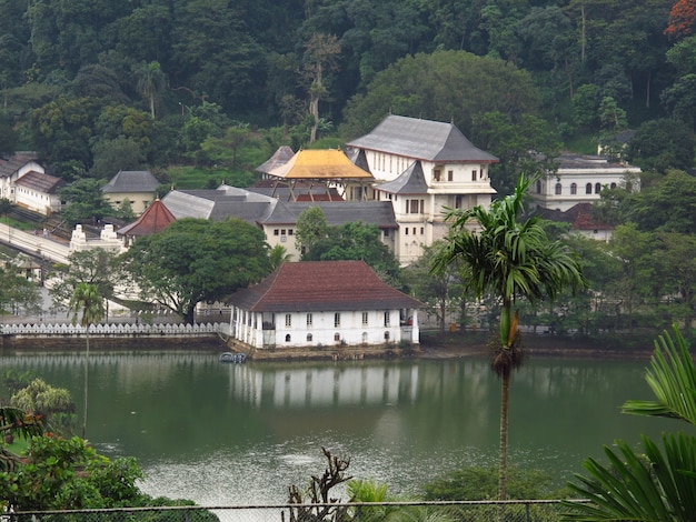 La vista del lago Kandy, Sri Lanka