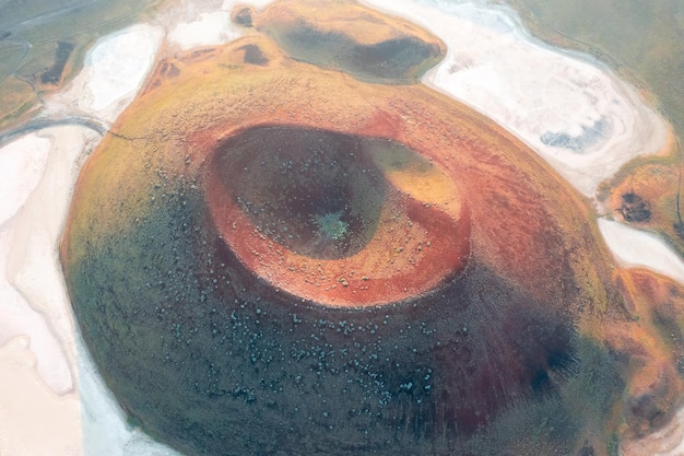 Vista del lago Meke Crater desde Turquía