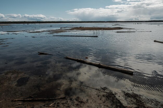 Vista del lago Onega en Karelia