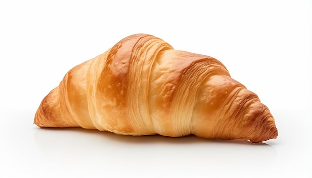 Vista lateral da elevação isolada do croissant