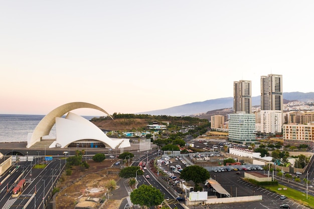 Vista desde lo alto de la capital de Tenerife Santa Cruz de Tenerife Islas Canarias España