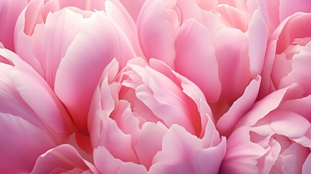 Vista macro de cerca del brote de la flor de la peonía rosa Patrón de fondo floral