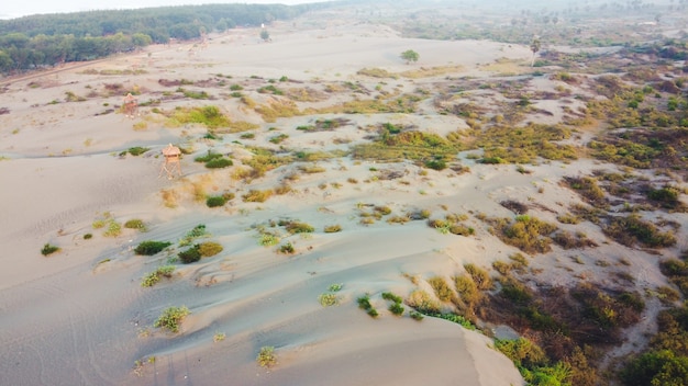 Vista de la mañana en Gumuk Pasir Yogyakarta