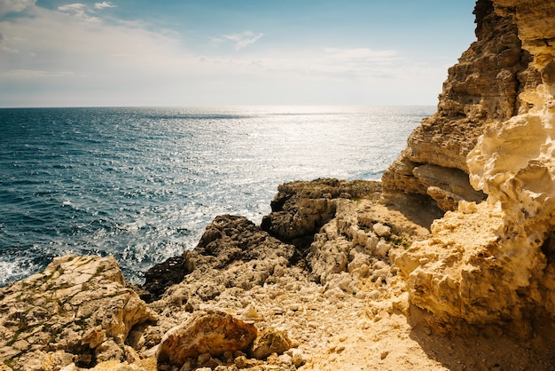 Vista del mar desde la batería de Sebastopol