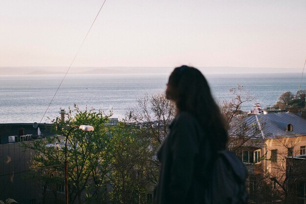 Vista del mar contra el cielo