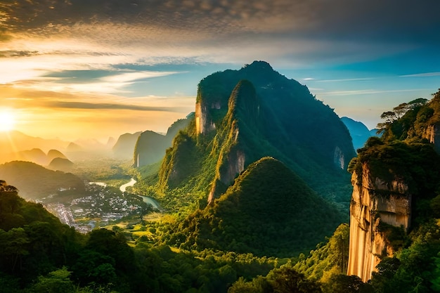 la vista más hermosa de Tailandia