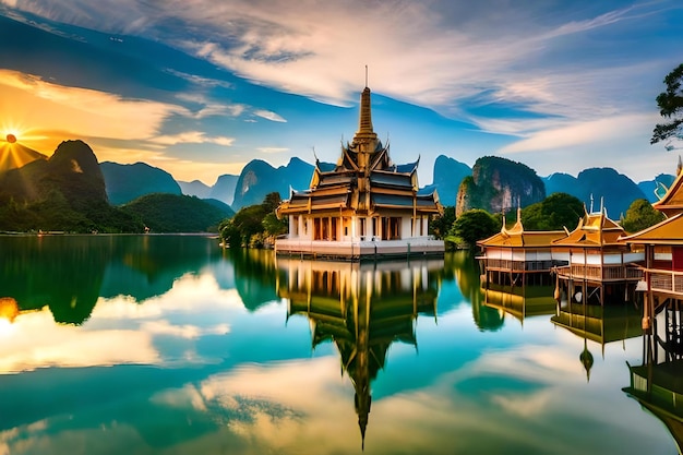 Foto la vista más hermosa de tailandia