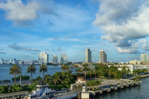 Vista de Miami desde un crucero.