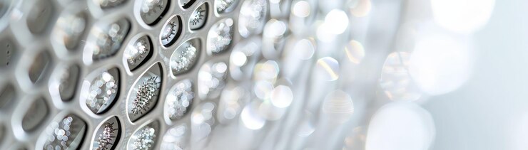 Vista microscópica de los gérmenes en el techo del baño