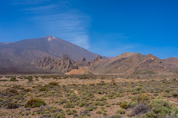 Vista desde el mirador Llano de Ucanca del Parque Natural del Teide en Tenerife Islas Canarias