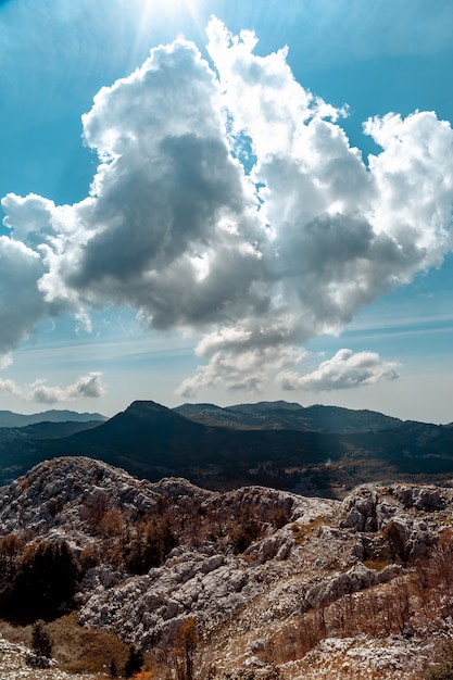 Vista desde la montaña cerca de Kotor, Montenegro