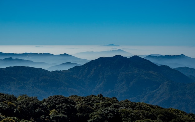 Foto vista a la montaña en doi inthanon chiang mai, tailandia