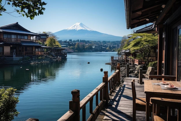 vista de la montaña fuji vacaciones japonesas destino de viaje fotografía profesional