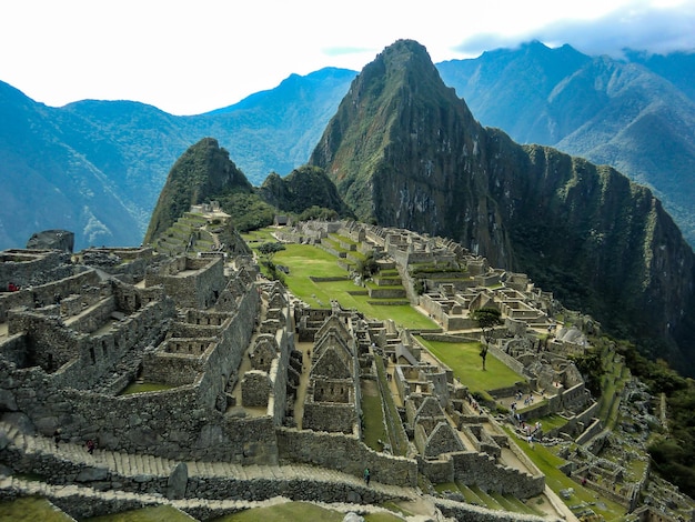 Vista de la montaña Huayna Picchu en Cusco Perú