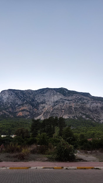 vista de la montaña de la tarde