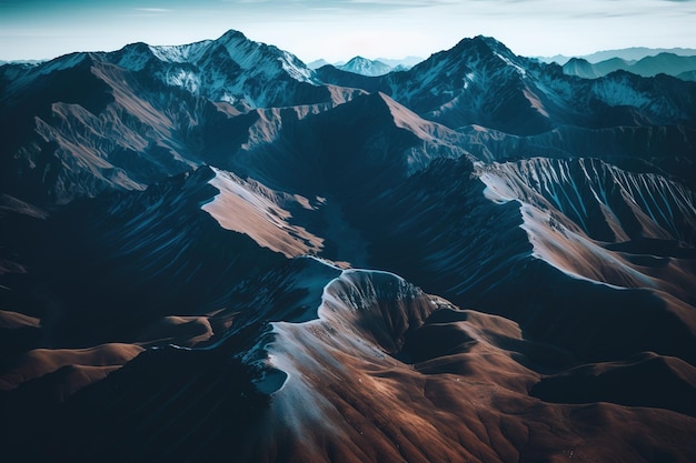 Vista de las montañas desde arriba