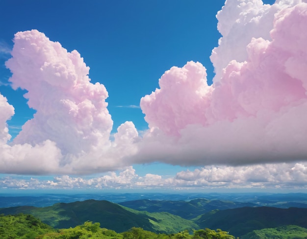 una vista de las montañas desde la cima de una montaña