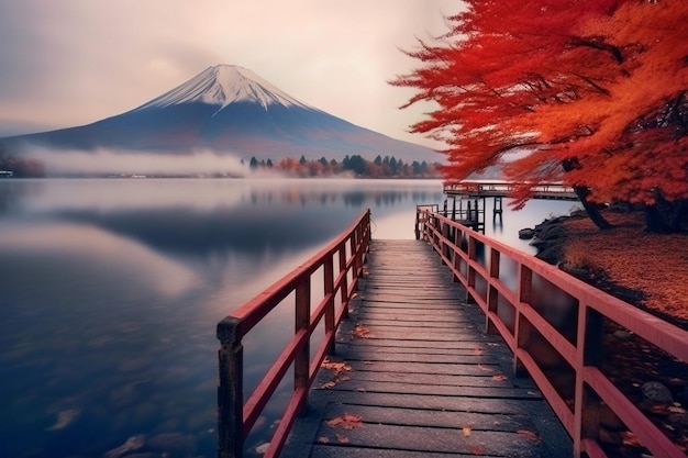 vista del monte fuji japonés