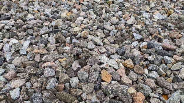 vista de un montón de piedras pequeñas