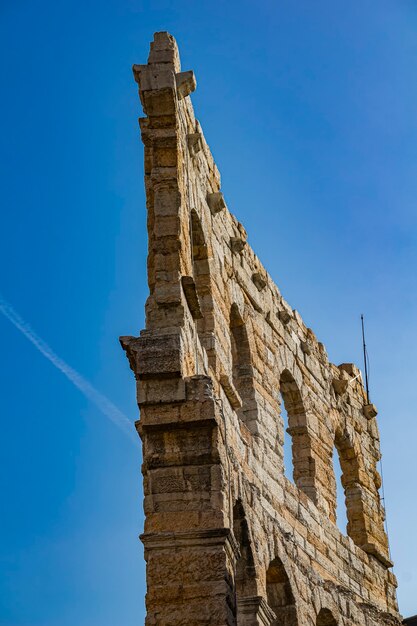 Vista na antiga arena de verona, na itália