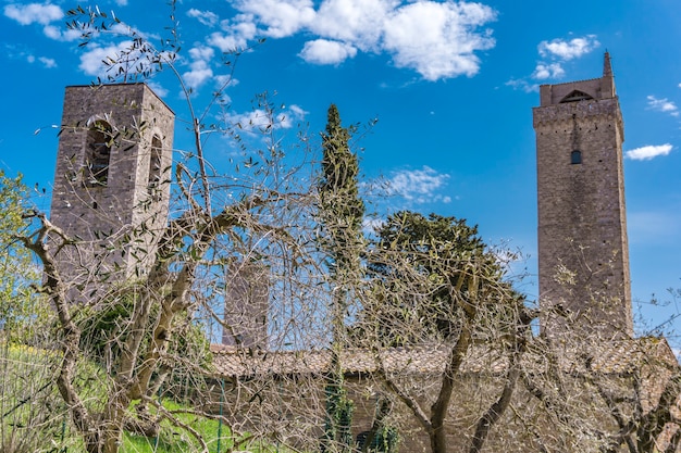 Vista na cidade velha de San Gimignano, na Toscana, Itália