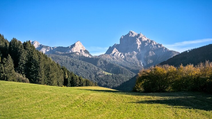Vista nas Dolomitas na Itália