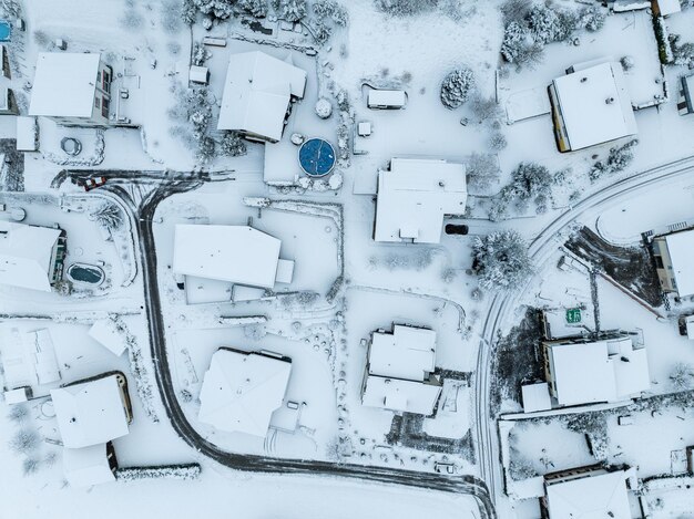 Vista de la nieve en ángulo alto