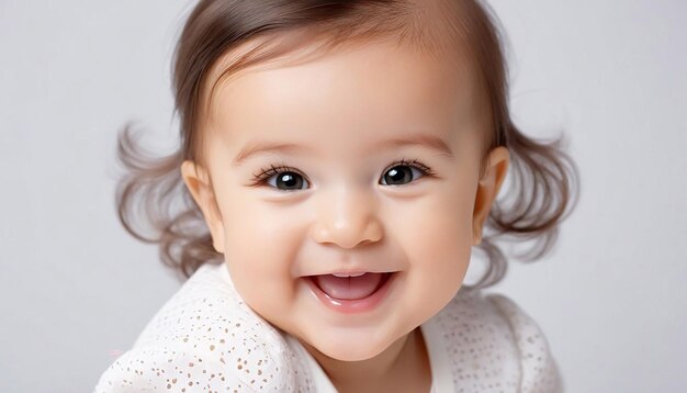 Foto vista de un niño pequeño y lindo