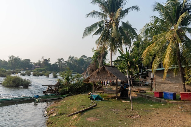 Vista no mekong em Don Det nas 4000 ilhas laos