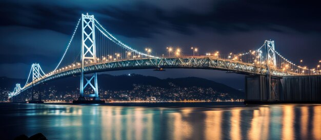 Vista nocturna del puente