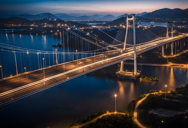 Vista noturna da Ponte